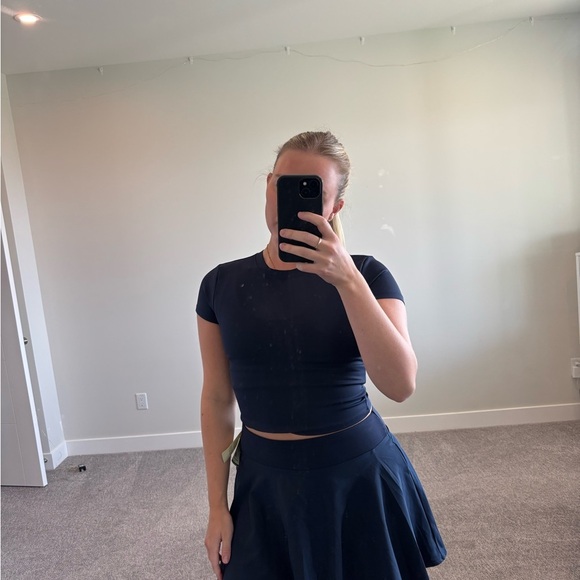 Ardene Navy Mini Skirt & shirt set - Picture 2 of 7